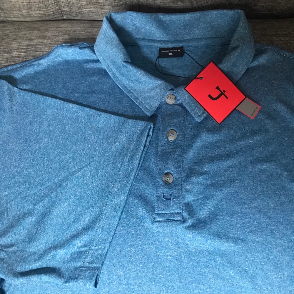 NWT Short Par Four XXL Light Blue Golf Polo
